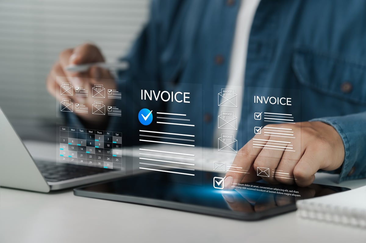 Invoice concept, Digital invoice and billing management